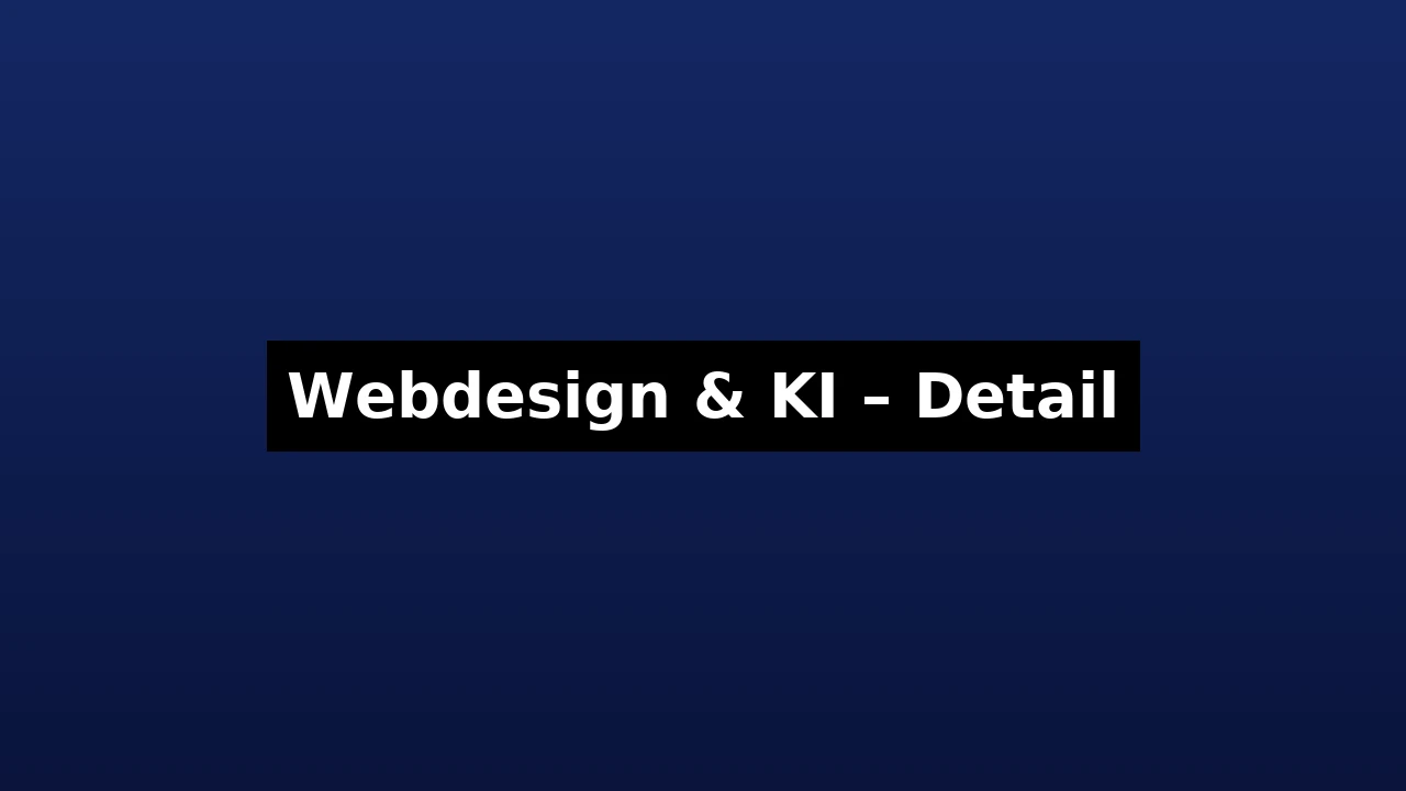 Zusätzliches Bild Webdesign & KI
